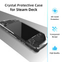 PGTech GP-806 Transparent PC Hard Back Case for Steam Deck Game Console Split Protective Cover Crystal Shell