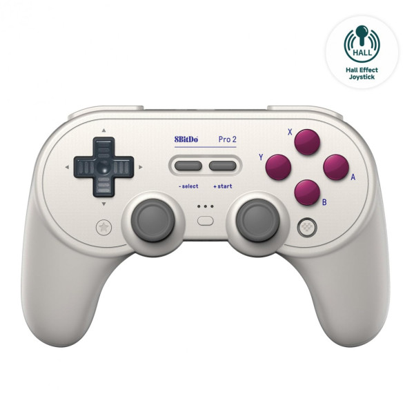 8Bitdo Pro 2 Bluetooth Controller for Switch, Hall Effect Joystick Update, Wireless Gaming Controller G Classic