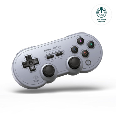 8Bitdo SN30 Pro Bluetooth Controller, Hall Effect Joystick Gray