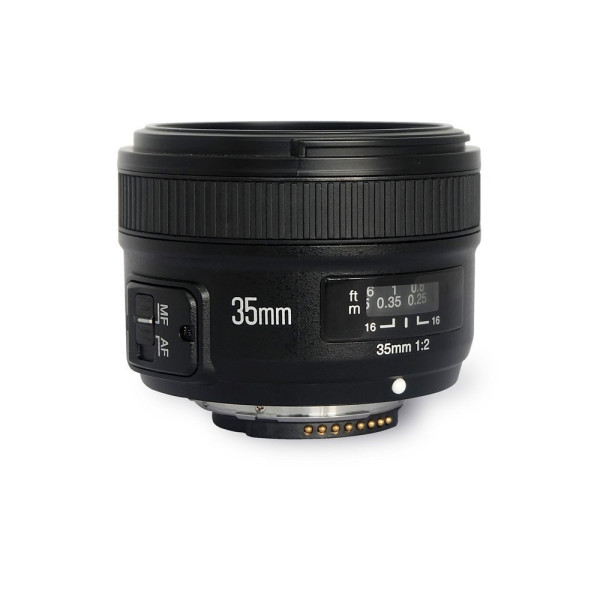 Yongnuo YN35mm F2 Lens 1:2 AF-MF Wide-Angle Fixed/Prime Auto Focus Lens For Nikon DSLR Cameras