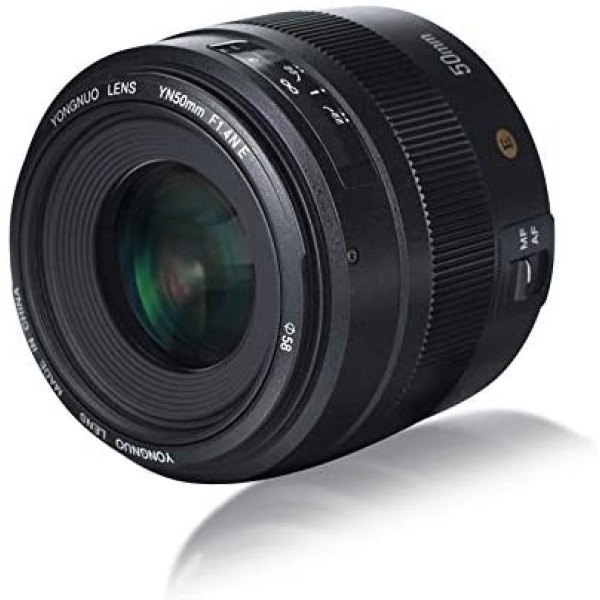Yongnuo YN50mm F1.4N E AF-MF Standard Prime Lens Large Aperture Live View Focusing Auto Manual Focus for Nikon Cameras