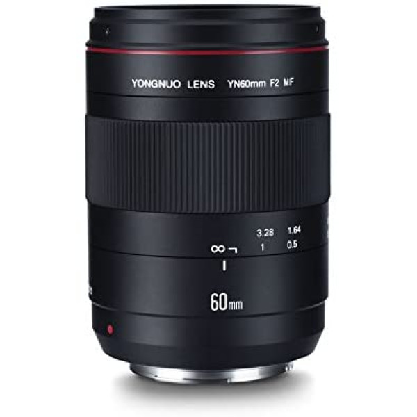 Yongnuo YN60mm F2 MF Macro Lens Focus with Distance Indicator for Canon DSLR Cameras