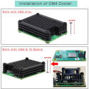 12mm Aluminum Alloy Heatsink (C235) Support 30mm Cooling Fan Compatible with Raspberry Pi Compute Module 4, BPI CM4 Motherboard
