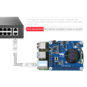 WaveShare Power Over Ethernet HAT (C) for Raspberry Pi 3B+/4B, 802.3af/At-Compliant