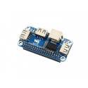 WaveShare Ethernet  USB HUB HAT for Raspberry Pi, 1x RJ45, 3x USB