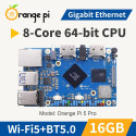 Orange Pi 5 Pro LPDDR5 8 Core 64 Bit RK3588S 8K Video Decoding 2.4GHz Frequency WiFi Bluetooth Single Board Computer